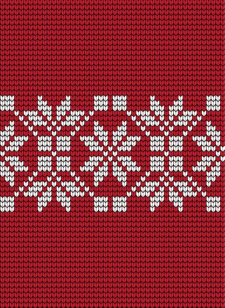 Knitted Christmas New Year Pattern — Stock Vector