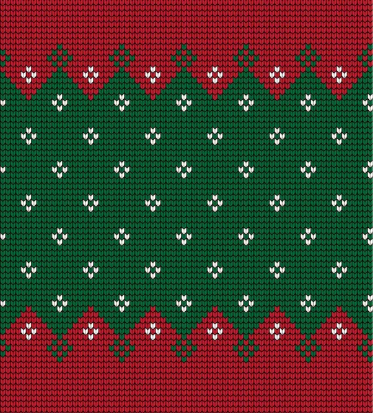 Modèle Tricoté Noël Nouvel — Image vectorielle