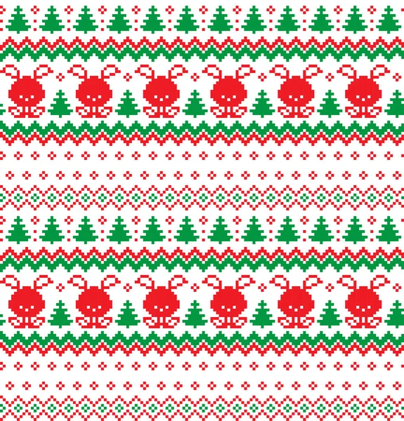 Nouvel Motif Noël Pixel — Image vectorielle