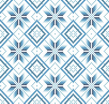 Örme Noel ve yeni yıl Norveç tarzı, illüstrasyon model