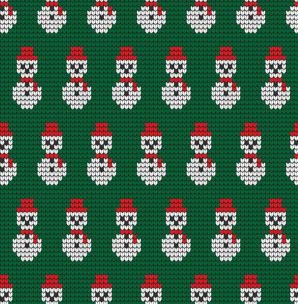 Norský styl, ilustrace vzorku pletené Vánoce a nový rok — Stockový vektor