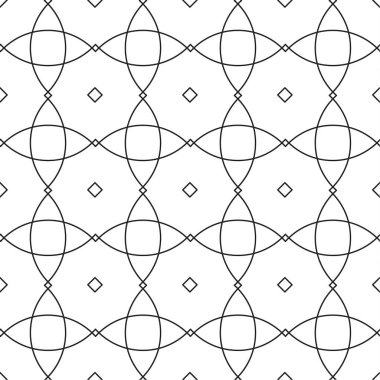 Vektör seamless modeli, geometrik arka plan siyah ve beyaz