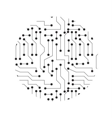 siyah-beyaz baskı devre panosu sorunsuz arka plan desen renk örnekleri ile