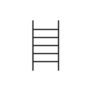 Merdiven simgesi düz. İllüstrasyon izole vektör işareti simgesi