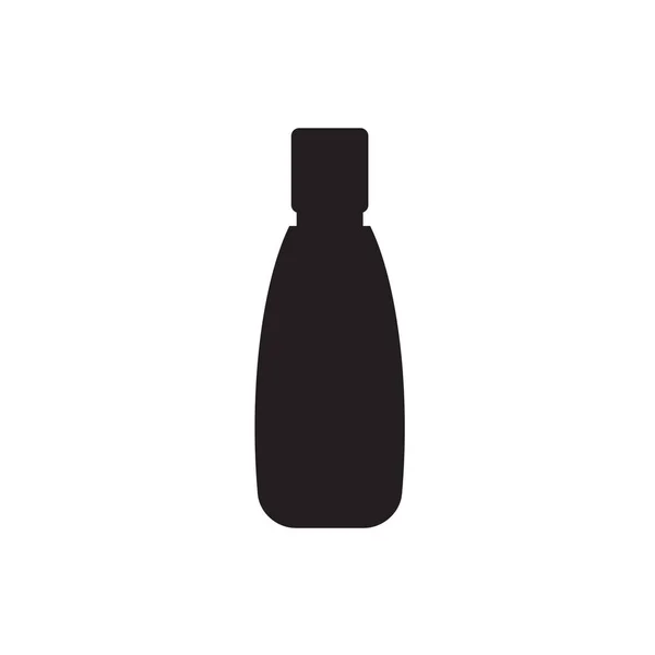 Шампунь Бутылки Лосьоном Ванны Набор Черных Икон Различные Типы Бутылок — стоковый вектор