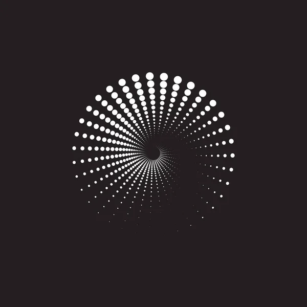 ハーフトーン ドット サークル テクスチャです 創造的な幾何学模様 抽象的なベクトルの背景 — ストックベクタ