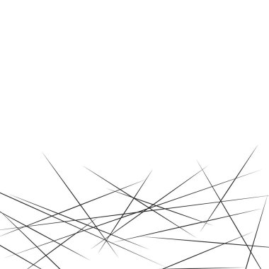 Rastgele kesişen çizgiler geometrik desen. Soyut geometrik siyah beyaz doku, desen