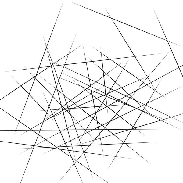 随机相交线几何图案 抽象几何黑白纹理 — 图库矢量图片