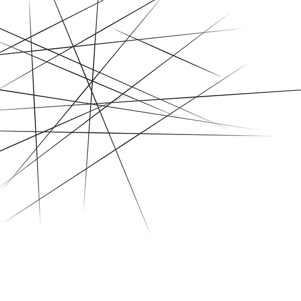 Геометрический Рисунок Случайных Пересекающихся Линий Абстрактная Геометрическая Черно Белая Текстура — стоковый вектор