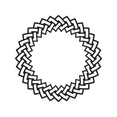 Dekoratif çizgi sanat tasarım şablonu için çerçeveler. Tasarım Doğu tarzı, metin için yer için zarif öğe. Siyah anahat