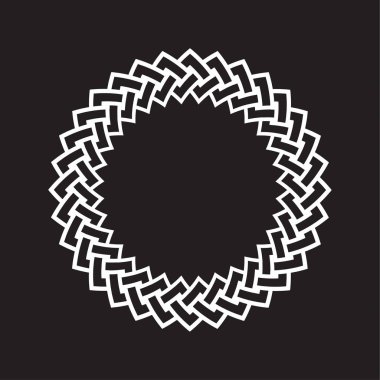 Dekoratif çizgi sanat tasarım şablonu için çerçeveler. Tasarım Doğu tarzı, metin için yer için zarif öğe. Siyah anahat