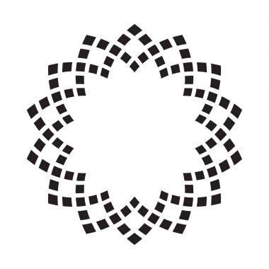 Dekoratif çizgi sanat tasarım şablonu için çerçeveler. Tasarım Doğu tarzı, metin için yer için zarif öğe. Siyah anahat