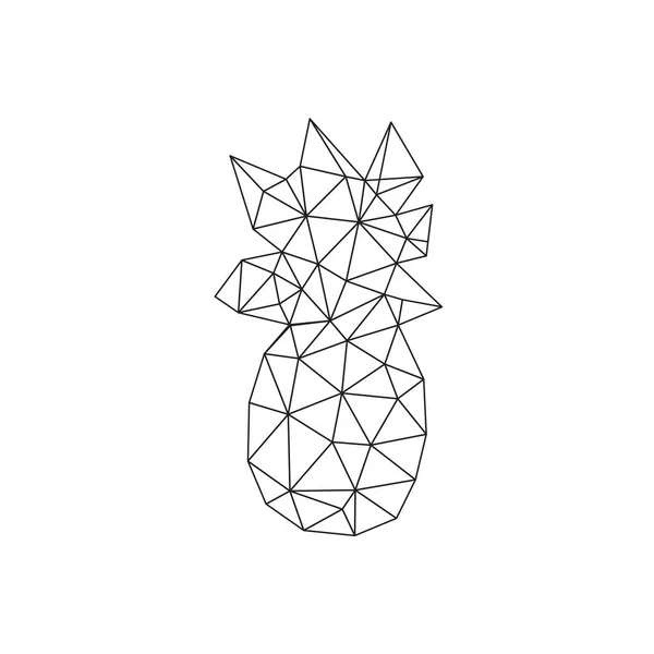 幾何学的なスタイルでレンダリングされるパイナップルのベクトル イラスト — ストックベクタ
