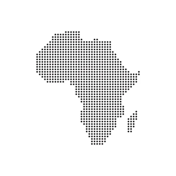 Tečkovaná Šedá Mapa Afrika Vektorové Ilustrace — Stockový vektor