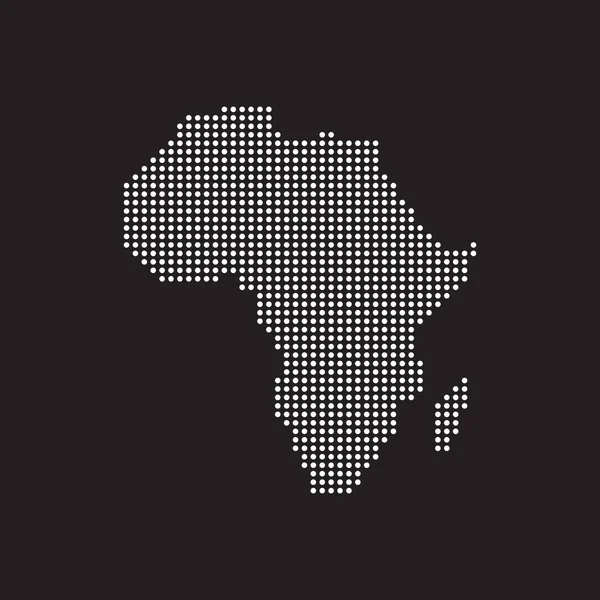 Nokta Gri Harita Afrika Vektör Çizim — Stok Vektör