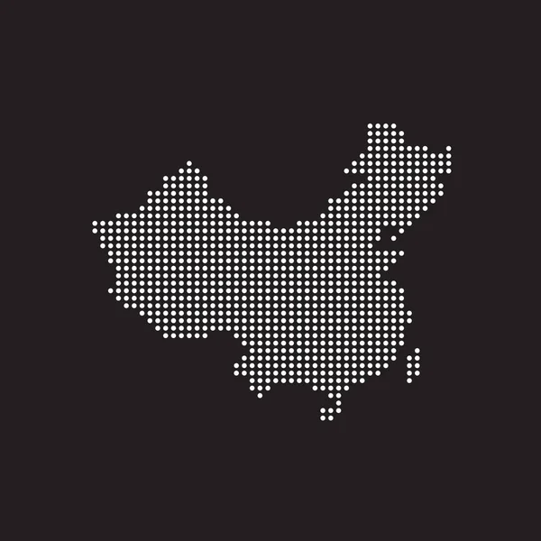 Carte Abstraite Chine Partir Points Ronds Illustration Vectorielle Eps10 — Image vectorielle