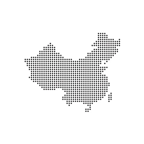 Carte Abstraite Chine Partir Points Ronds Illustration Vectorielle Eps10 — Image vectorielle