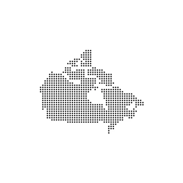 Canada Carte Pictogramme Vectoriel Demi Ton Style Illustration Est Pointillé — Image vectorielle