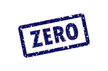 Sıfır damga mühür filigran grunge tarzı ile. Kırmızı vektör lastik sıfır metin doku ile yazdırın. Metin resim yazısı yuvarlatılmış dikdörtgen çerçeve yerleştirilir.