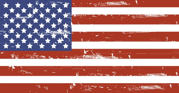 Grunge American Flag Vector Schmutzige Flagge — Stockvektor