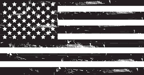 Grunge Bandeira Americana Vector Bandeira Suja Dos Eua — Vetor de Stock