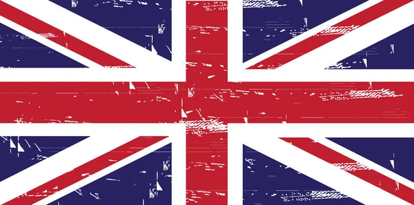 Wektor Chrząkać Stylu Flaga Wielkiej Brytanii — Wektor stockowy