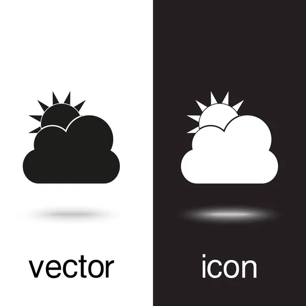Вектор Иконки Солнца Облака Погода — стоковый вектор