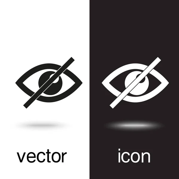 Icône Vectorielle Oeil Interdit — Image vectorielle
