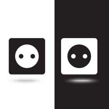 Soket Simgesi gri arkaplanda izole edildi. Web tasarımınız için Rosette sembolü, logo, UI. Vektör illüstrasyonu, EPS10.