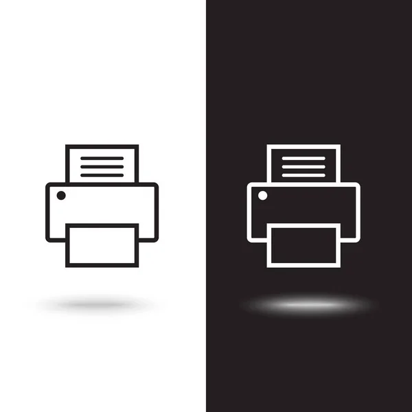 Fax, ícone web. design vetorial em fundo preto e branco —  Vetores de Stock