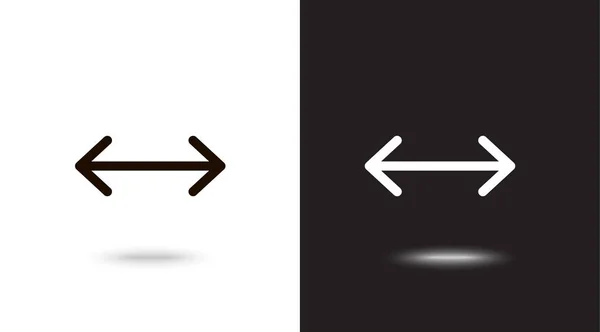 Undo Arrow Icon, Motion icon. Back arrow icon. Arrow button. on black and white background — Stock Vector