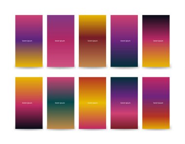 Yumuşak renk arka plan tasarımı. Yaratıcı degrade ayarla tebrik kartı, el ilanı, davet, afiş, broşür, afiş takvim için