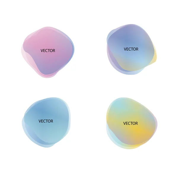 Formas de desenfoque abstracto gradiente de color colores iridiscentes efecto transición suave, textura para el tema de presentación de fondo niños productos, ilustración de vectores eps10 — Vector de stock