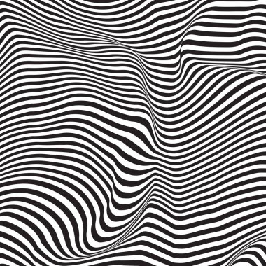 Dalgalı, dalgalı, akan çizgileri soyut desen. Satırları doku sallayarak.