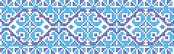 Embroidered pattern on transparent background — Stock Vector