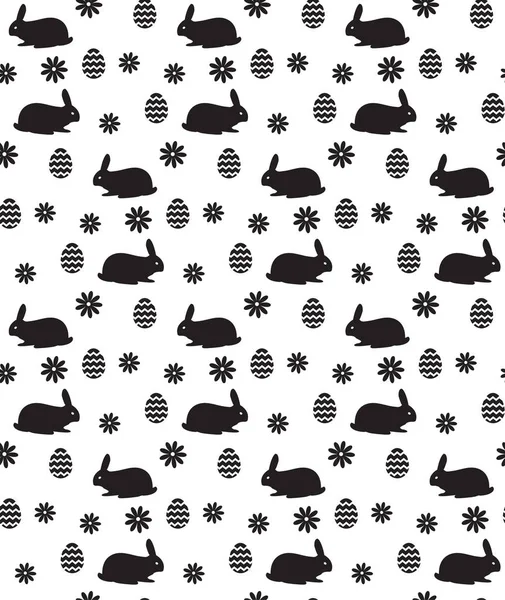 Pasen naadloos patroon ontwerp met konijnen — Stockvector