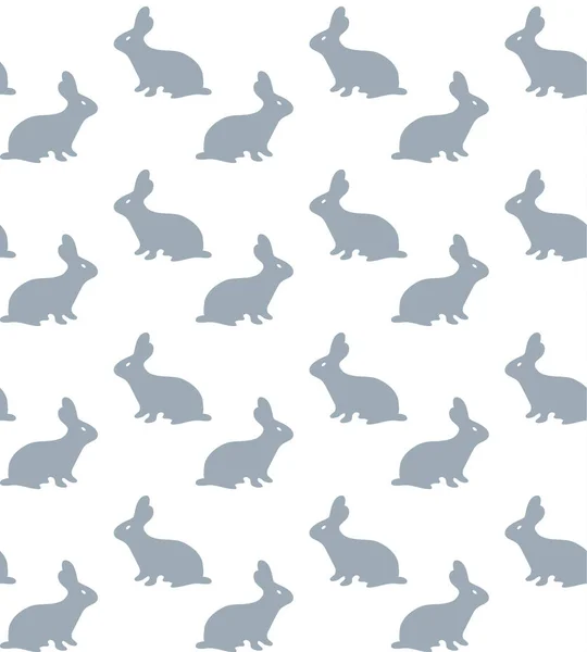 Paskalya tatili için sorunsuz tavşan deseni. Vektör çizim — Stok Vektör
