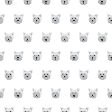 Pug cins, Fransız Bulldog, Bull Terrier köpekler ile Dikişsiz vektör desen.