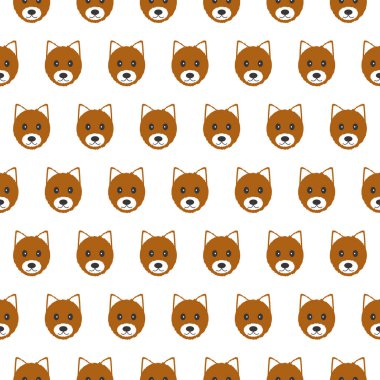 Pug cins, Fransız Bulldog, Bull Terrier köpekler ile Dikişsiz vektör desen.