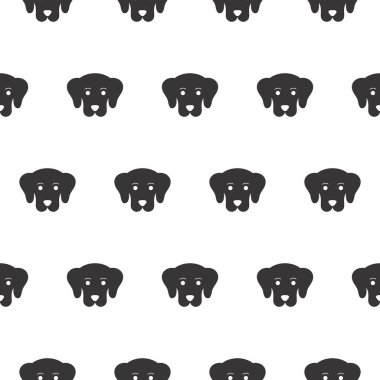 Pug cins, Fransız Bulldog, Bull Terrier köpekler ile Dikişsiz vektör desen.