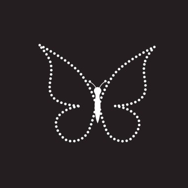 Siyah taşlar şekilden kelebek