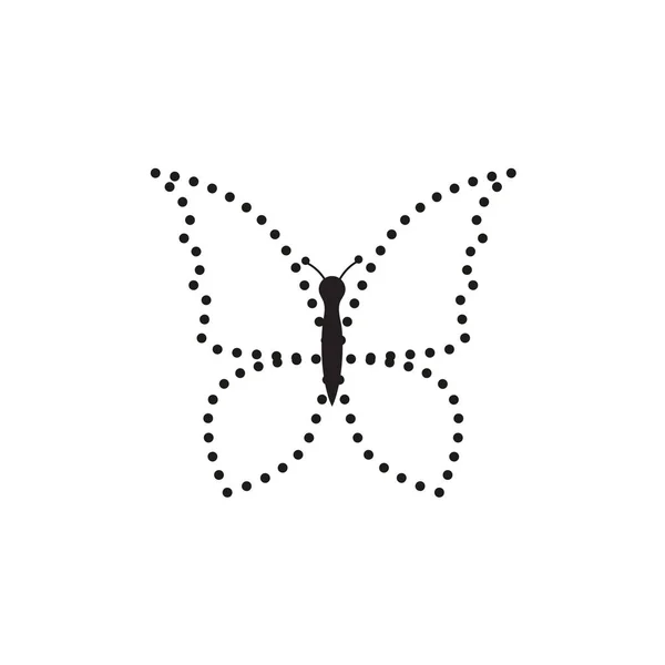Forma de mariposa de piedras negras — Archivo Imágenes Vectoriales