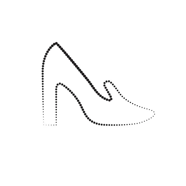 矢量时尚插图与深蓝色背景的钻石鞋。它适用于墙纸、明信片或广告 — 图库矢量图片