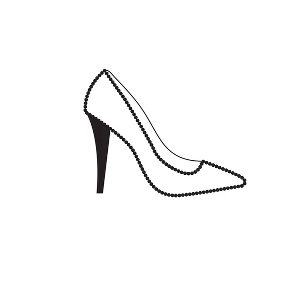 Ilustración de moda vectorial con zapatos de diamante sobre fondo azul oscuro. Es adecuado para los papeles de pared, tarjetas postales o publicidad — Vector de stock