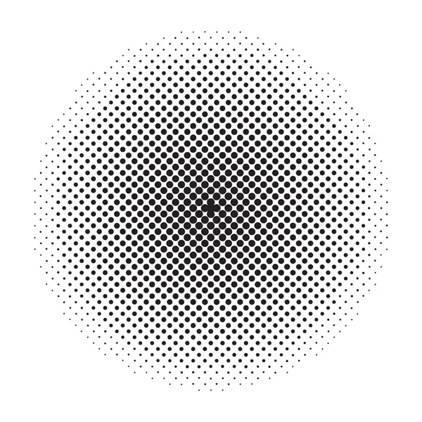 Halftone element, circular halftone pattern. Specks, halftone circle gradient — Stock Vector