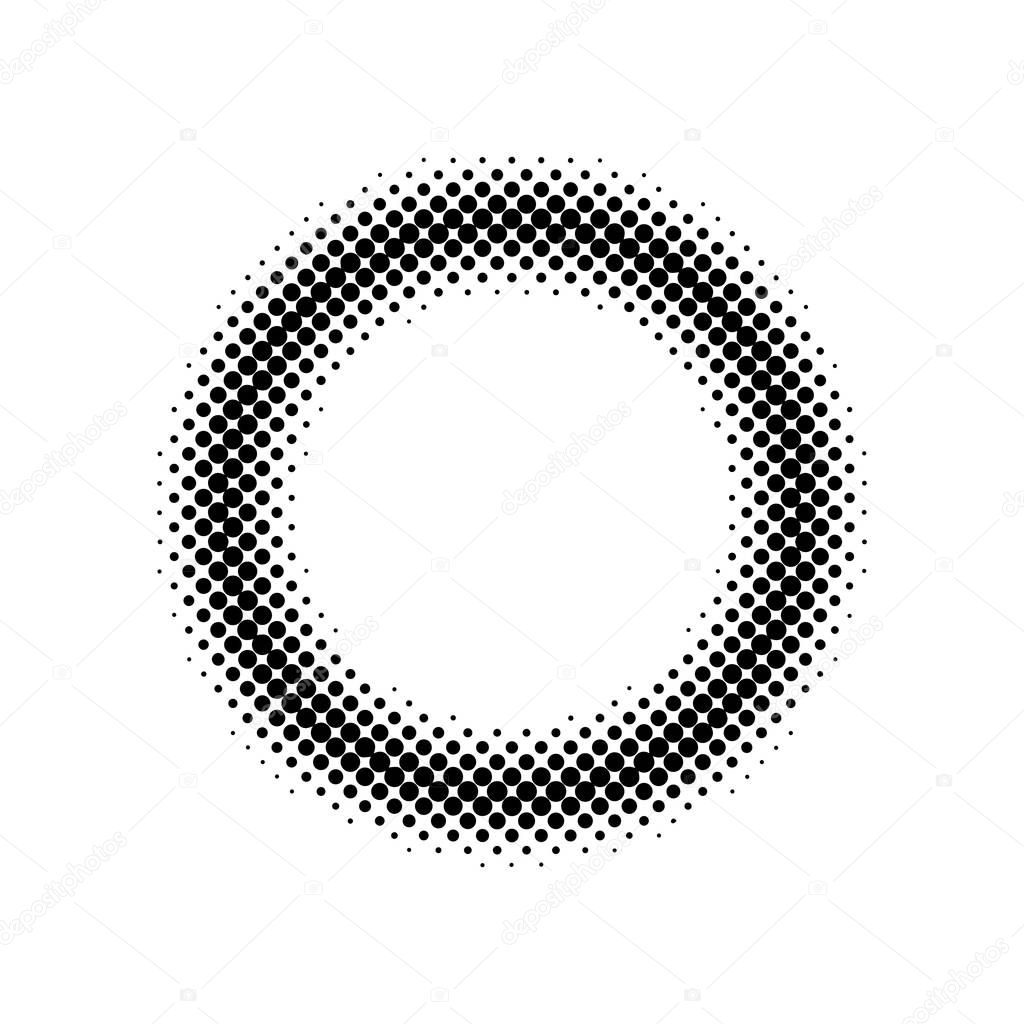 Halftone element, circular halftone pattern. Specks, halftone circle gradient