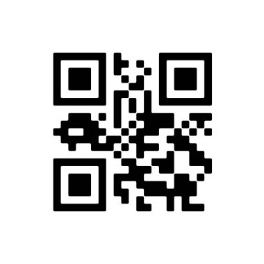 Akıllı telefon taraması için vektör QR kod örneği beyaz arkaplanda izole edildi.