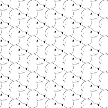 Köpekler ile dikişsiz vektör deseni o