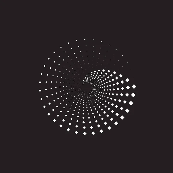 Polotónové body kruhu texturu. Creative geometrický vzor. Abstraktní vektor pozadí. — Stockový vektor
