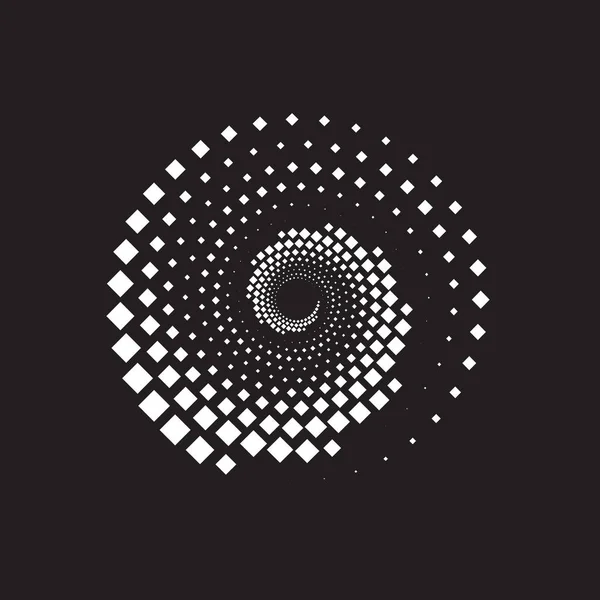 Texture cercle de points demi-tons. Motif géométrique créatif. Fond vectoriel abstrait . — Image vectorielle